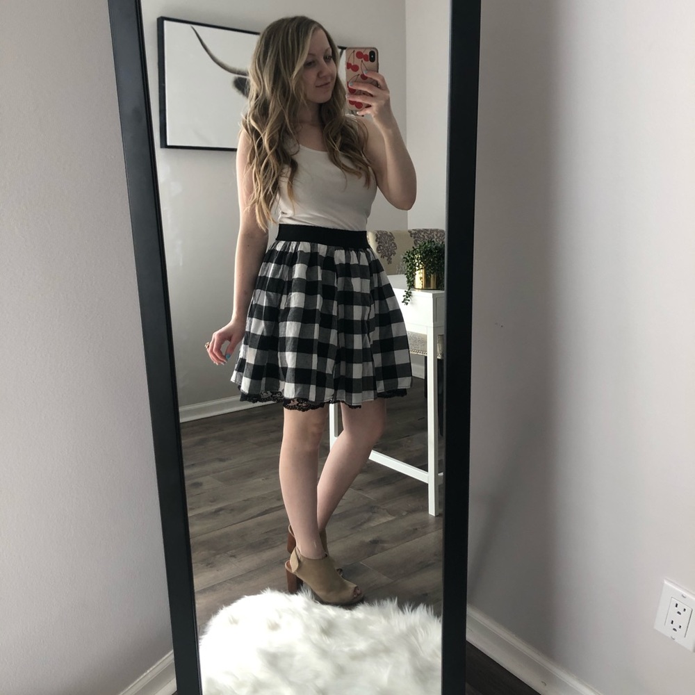 ❤️Gingham skirt